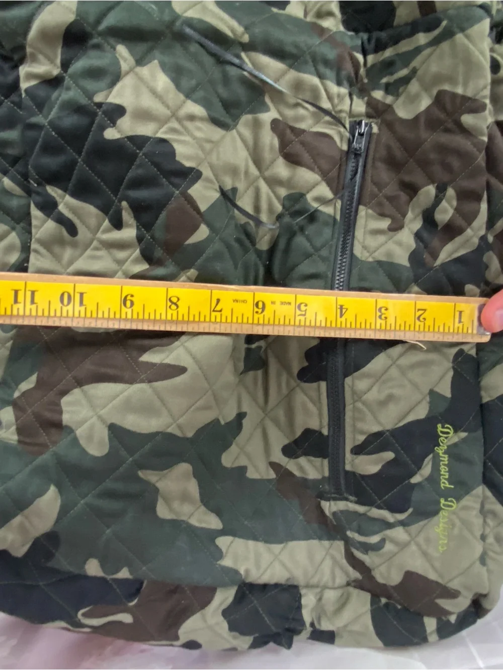 Custom Made Womans Camouflage Crossbody Bag - Green Camo